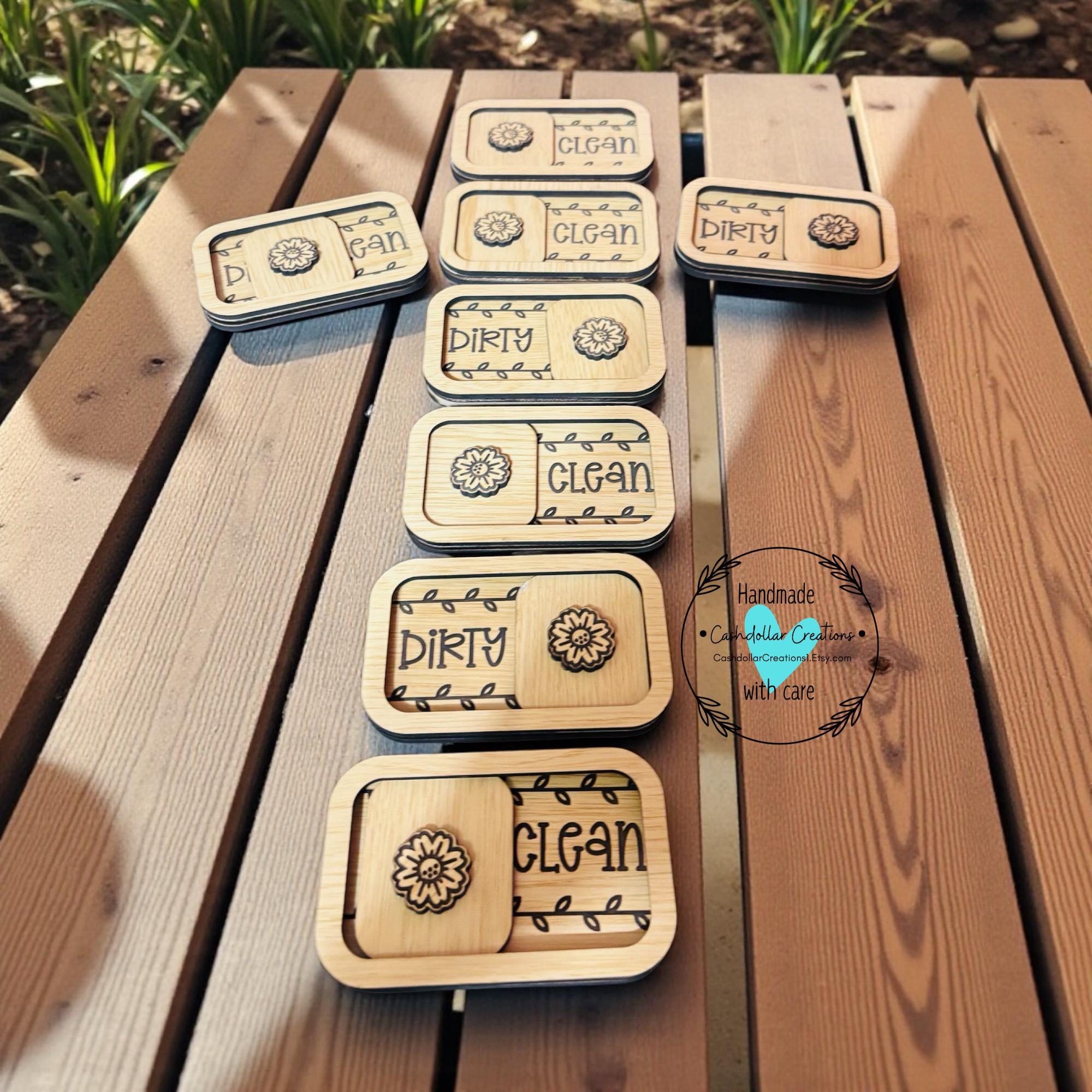 Clean Dirty Dishwasher Magnet Slider - Etsy