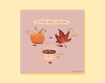 Cute Autumn Art Print | Cute Fall-Inspired Art Print | Seasonal Art Print | Cozy Fall Art Print | Cozy Art Print | Gift for Her