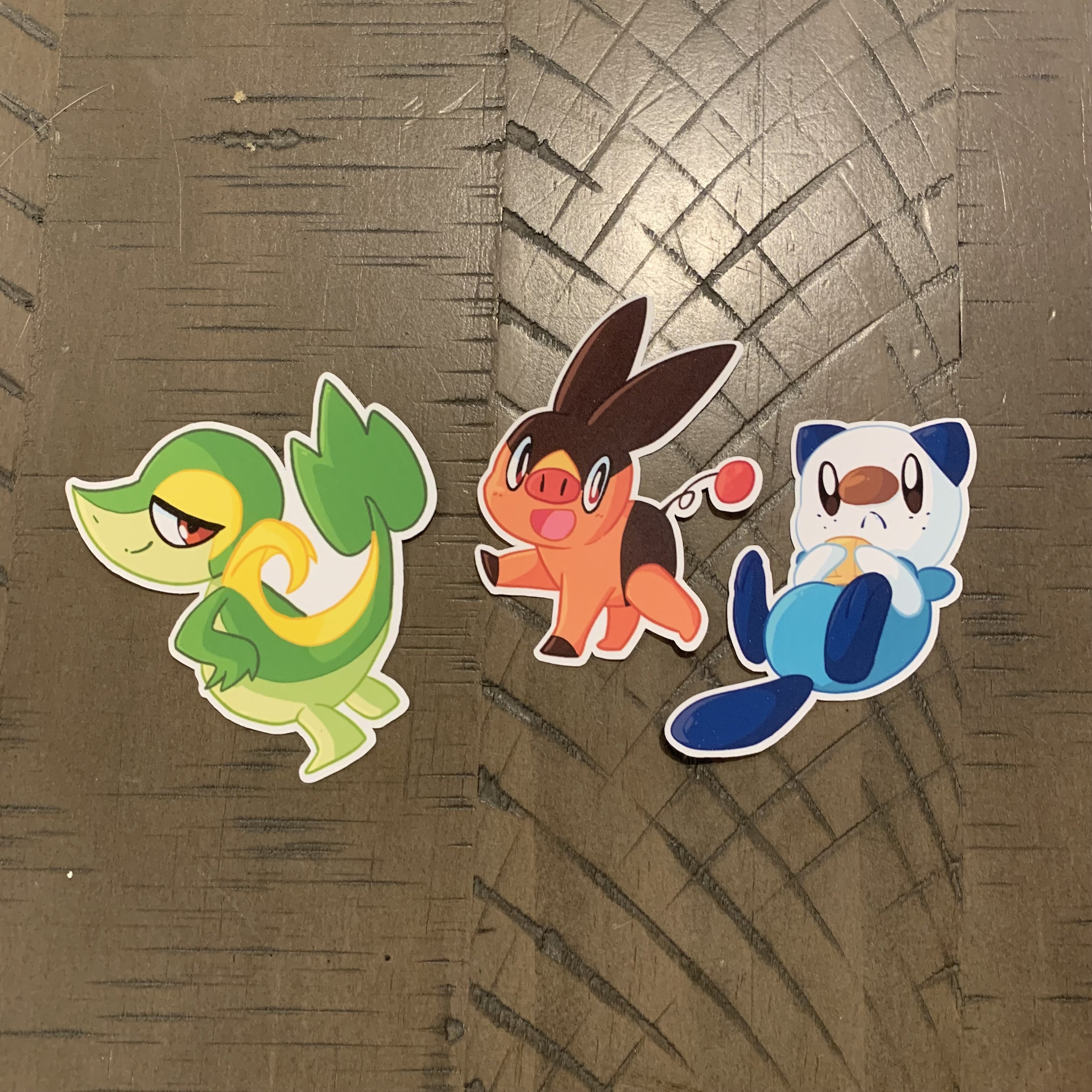 Pokemon Unova Black White Vinyl Sticker Sheets! B2W2 Snivy Tepig Oshawott  Hilda Hilbert Nate Rosa