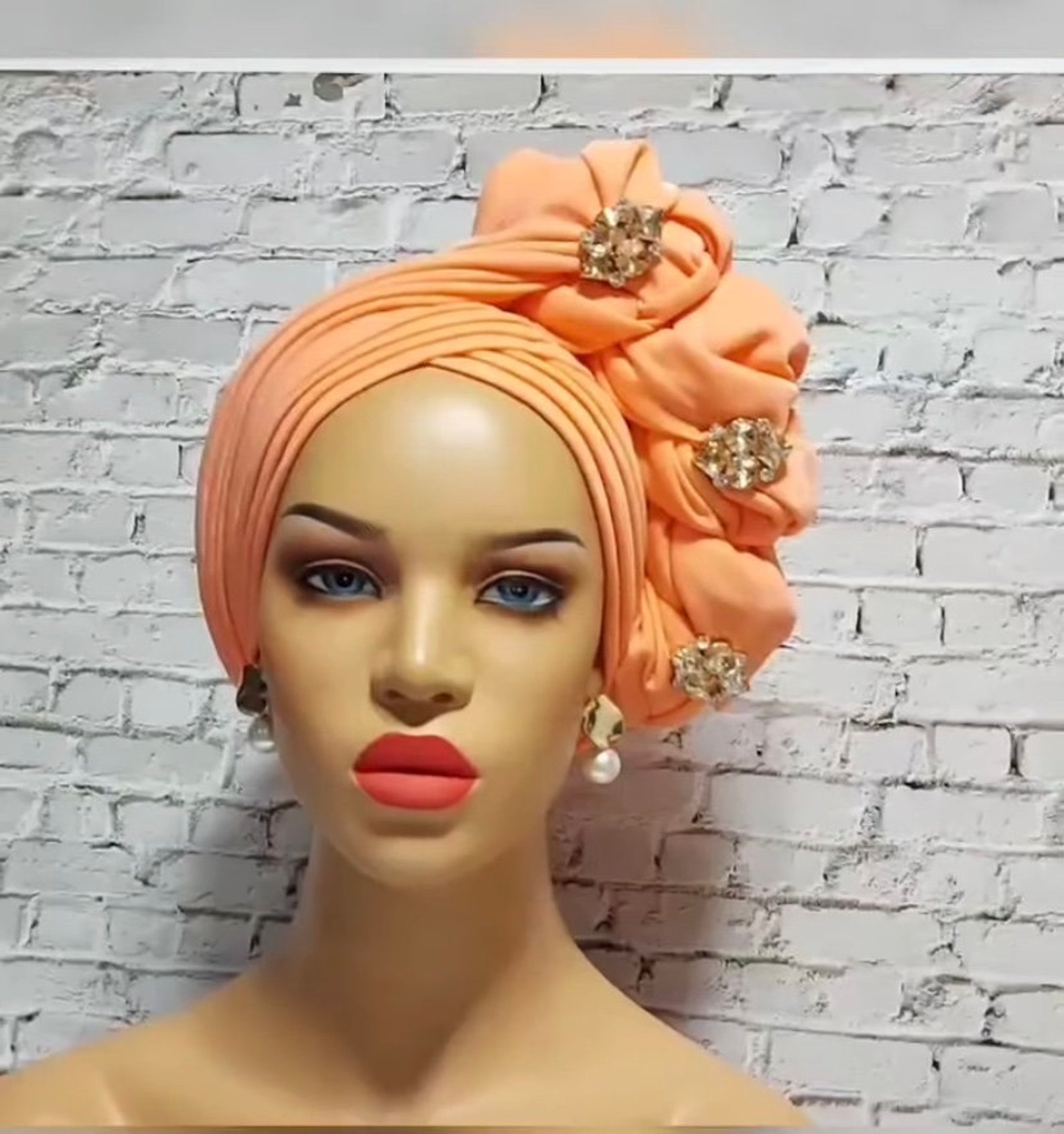 Stylish African ties with headband design ready to wear Etsy