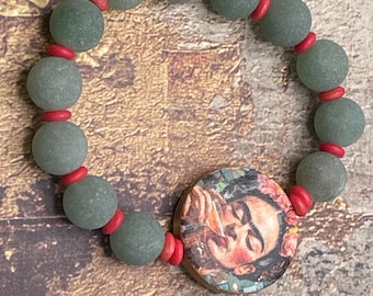 Ocean Green Frida Khalo Bracelet