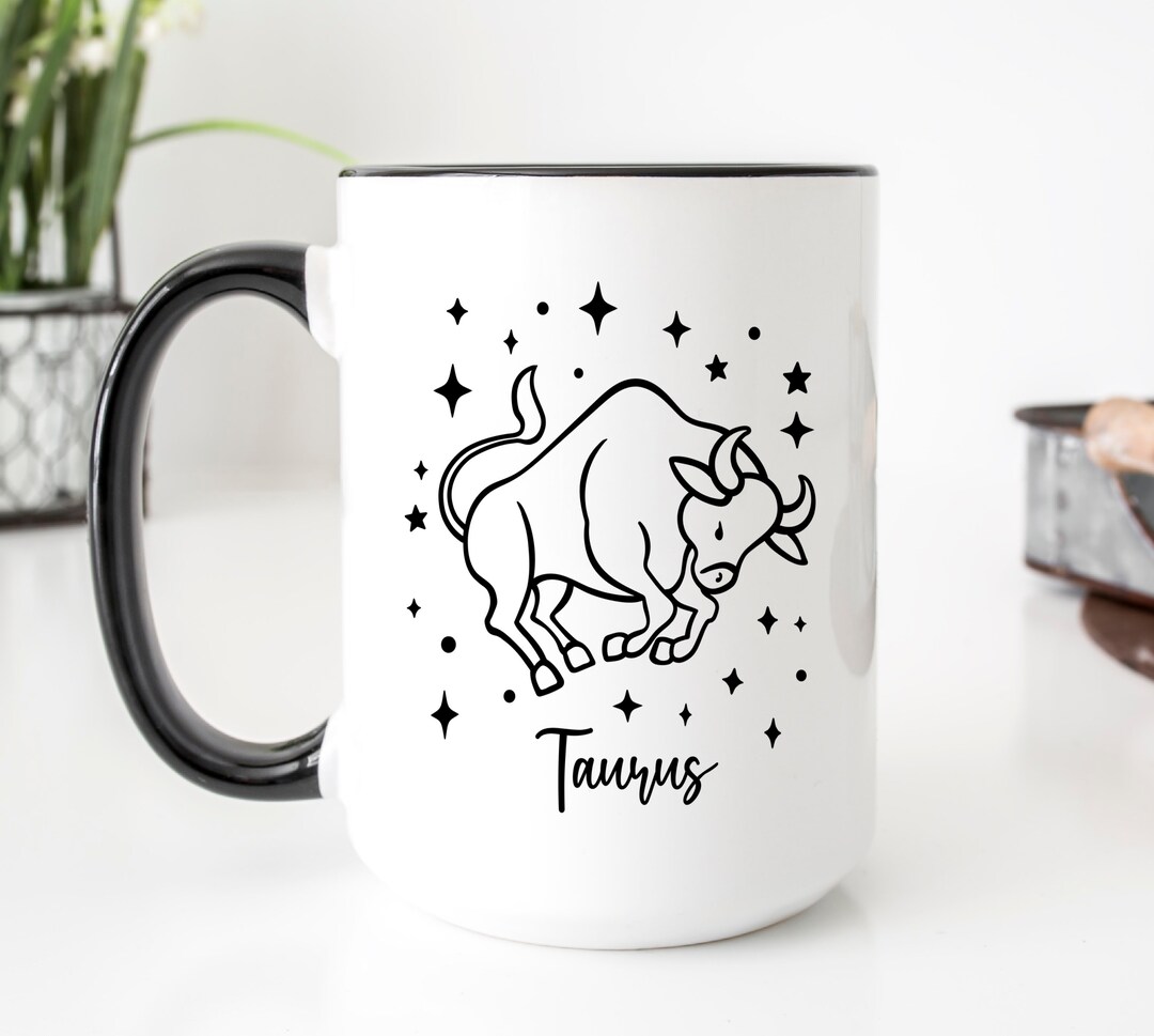 Taurus Zodiac Mug Zodiac Coffee Mug Taurus Mug Taurus Etsy