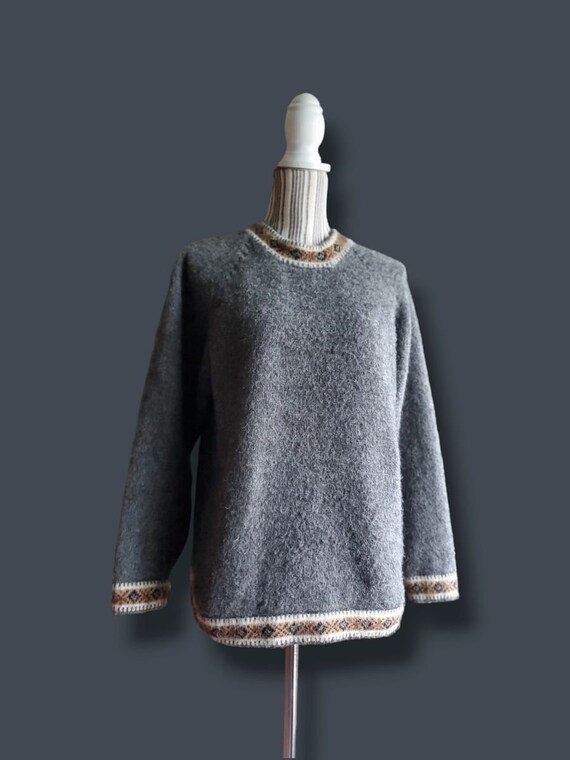 Vintage Fuzzy Alpaca Wool Sweater