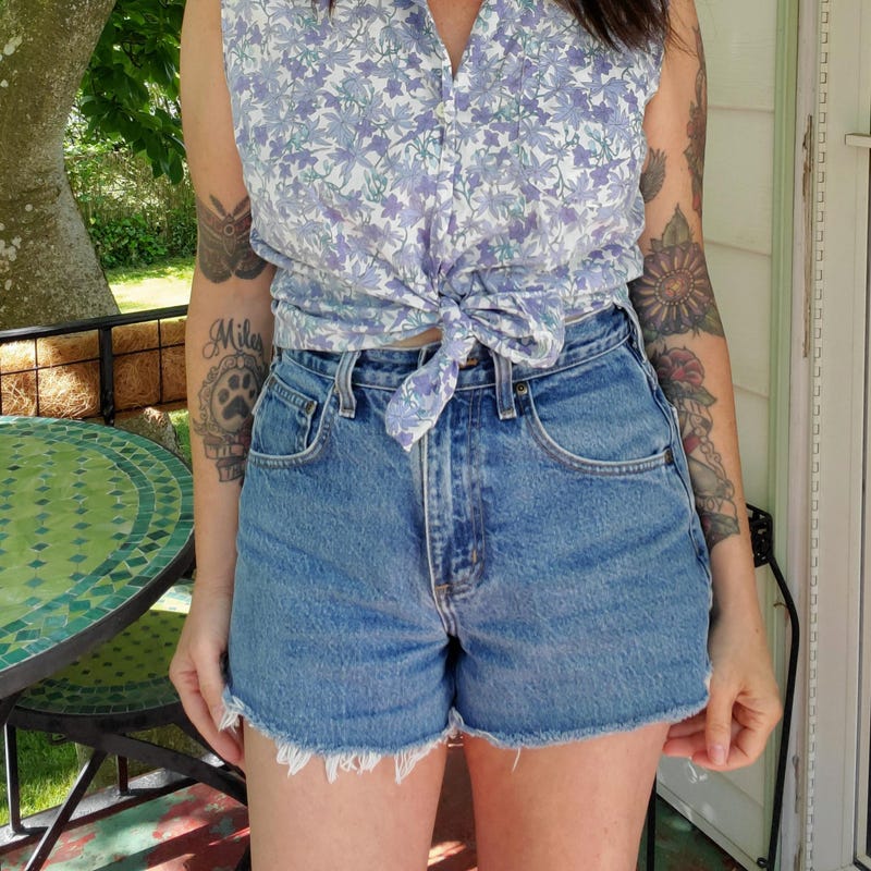 M/L | 1960s Millefiori Blouse