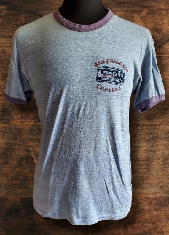 Vintage 70's San Francisco trolly ringer tee. Sou… - image 2