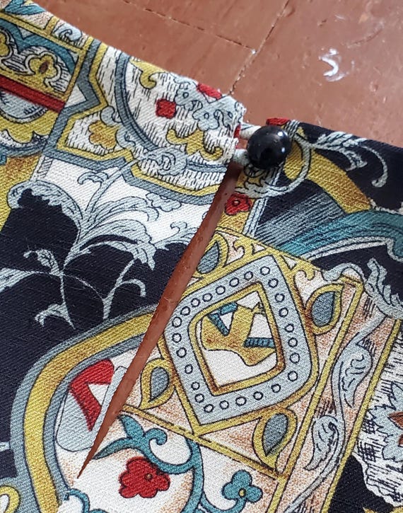 Vintage handmade abstract patchwork blouse. Desig… - image 9