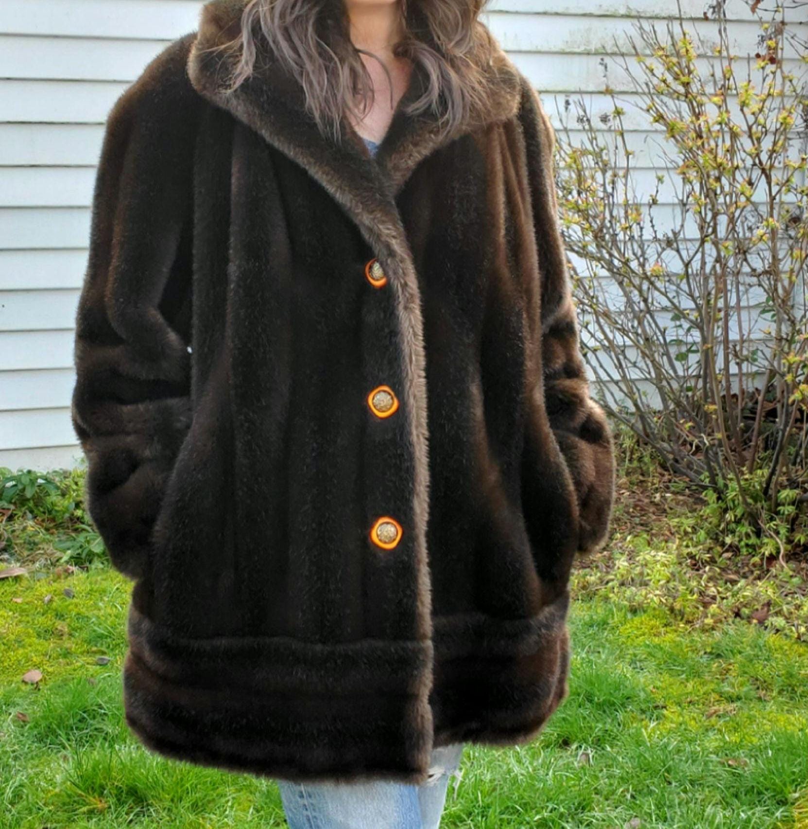 Manteau Tissavel En Fausse Fourrure Multicolore - Soirée, Doux Et Chaud - Occasion Très Bon état