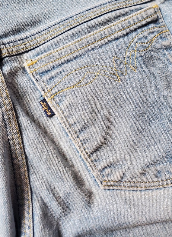 Vintage 70's-80's Levi's light wash denim pants - image 7