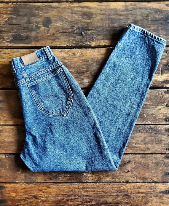 Vintage 80's high rise stone wash Lee Jeans - image 4