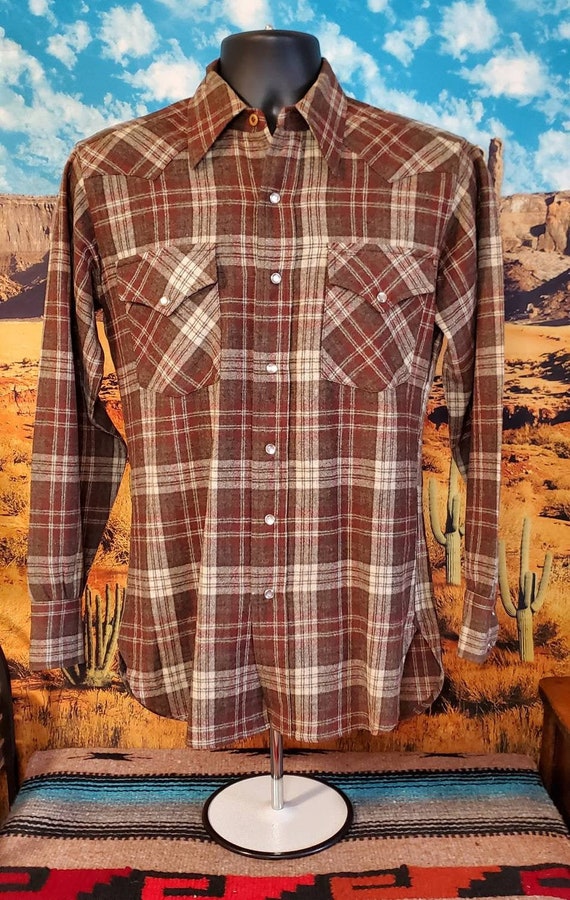 70s Pendleton high grade western wear men's wool shirt | Etsy