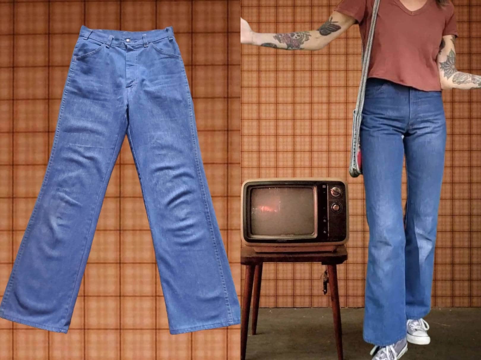 Vintage 70's Flare Jeans. Xs Petite Fit. Sears Boy's. - Etsy