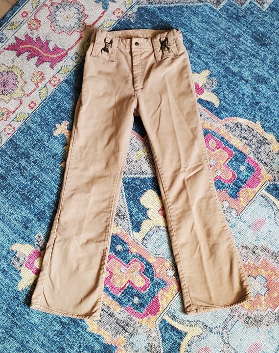 70's Sears Put on shop flares with cute buckle de… - image 8