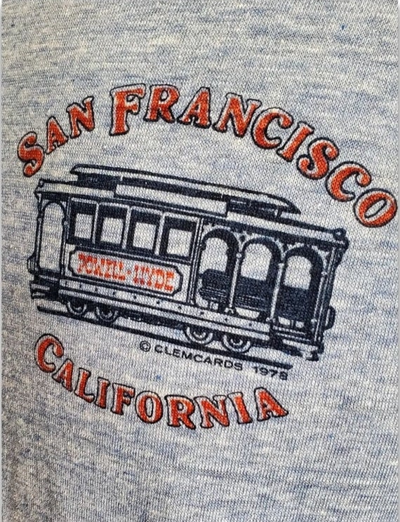 Vintage 70's San Francisco trolly ringer tee. Sou… - image 4