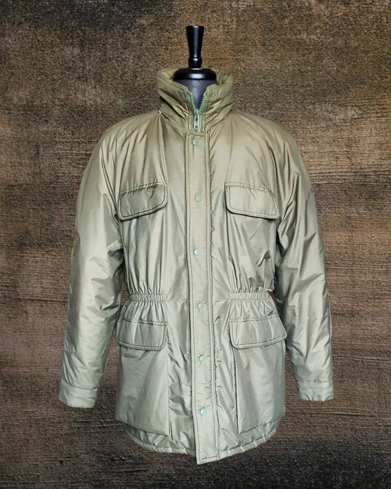 Vintage 80's jacket. Olive drab midweight parka. - image 3