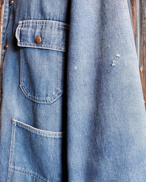 70's beautifully faded denim blanket lined Big Ma… - image 7