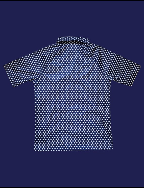 Groovy 70's poly polka dot polo - image 7