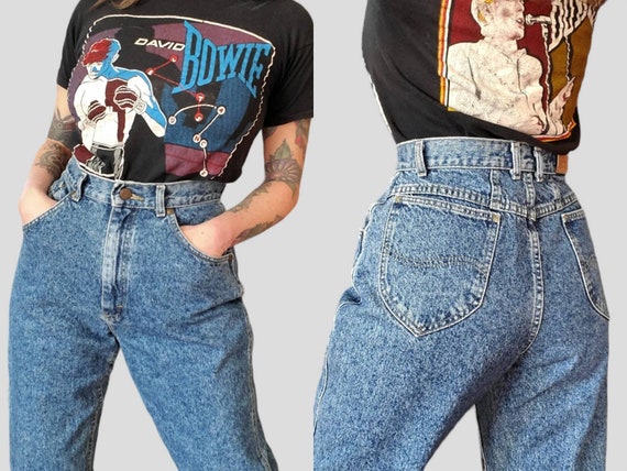 Vintage 80's high rise stone wash Lee Jeans - image 1