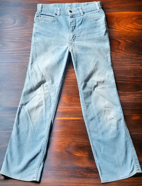 Vintage 70's-80's Levi's light wash denim pants - image 2