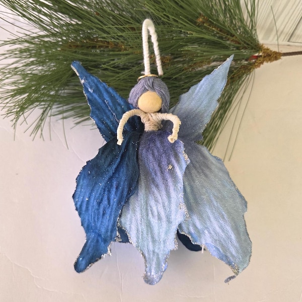 Blue Flower Angel Hanging Decor Cherish Angel Keepsake