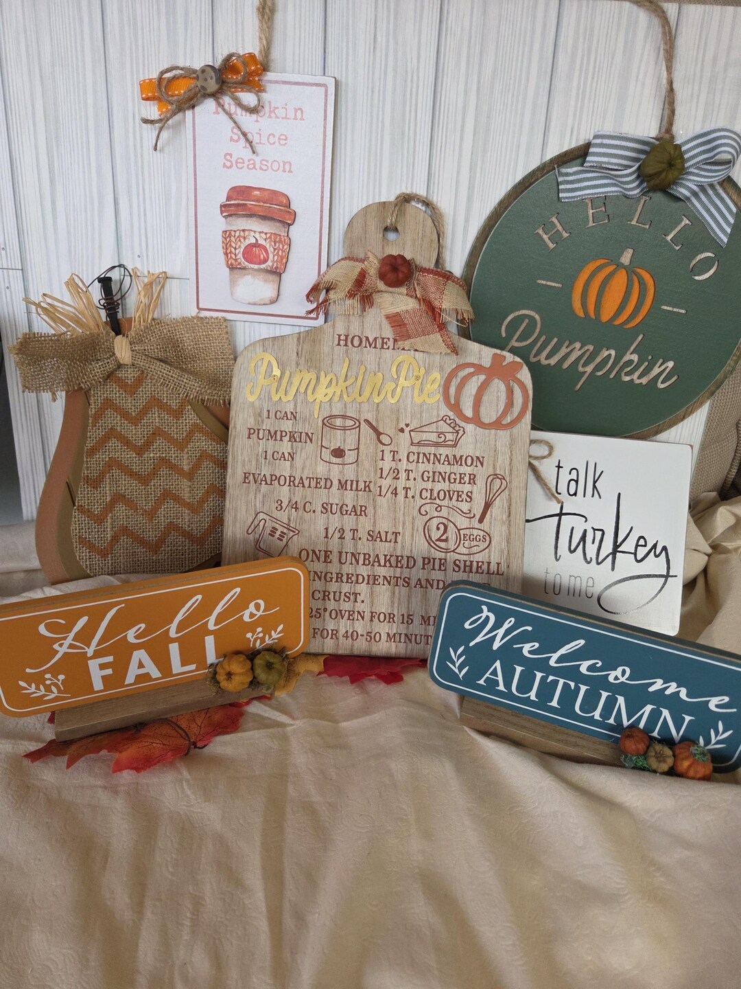 Rustic Fall Sign Set: Farmhouse Autumn & Thanksgiving Decor - Etsy