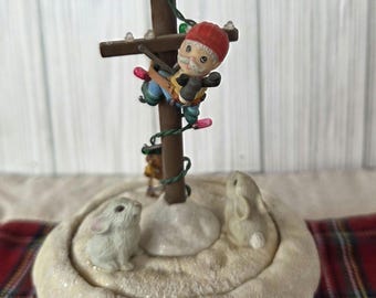 Vintage Enesco Christmas Multi-Action Musical Box