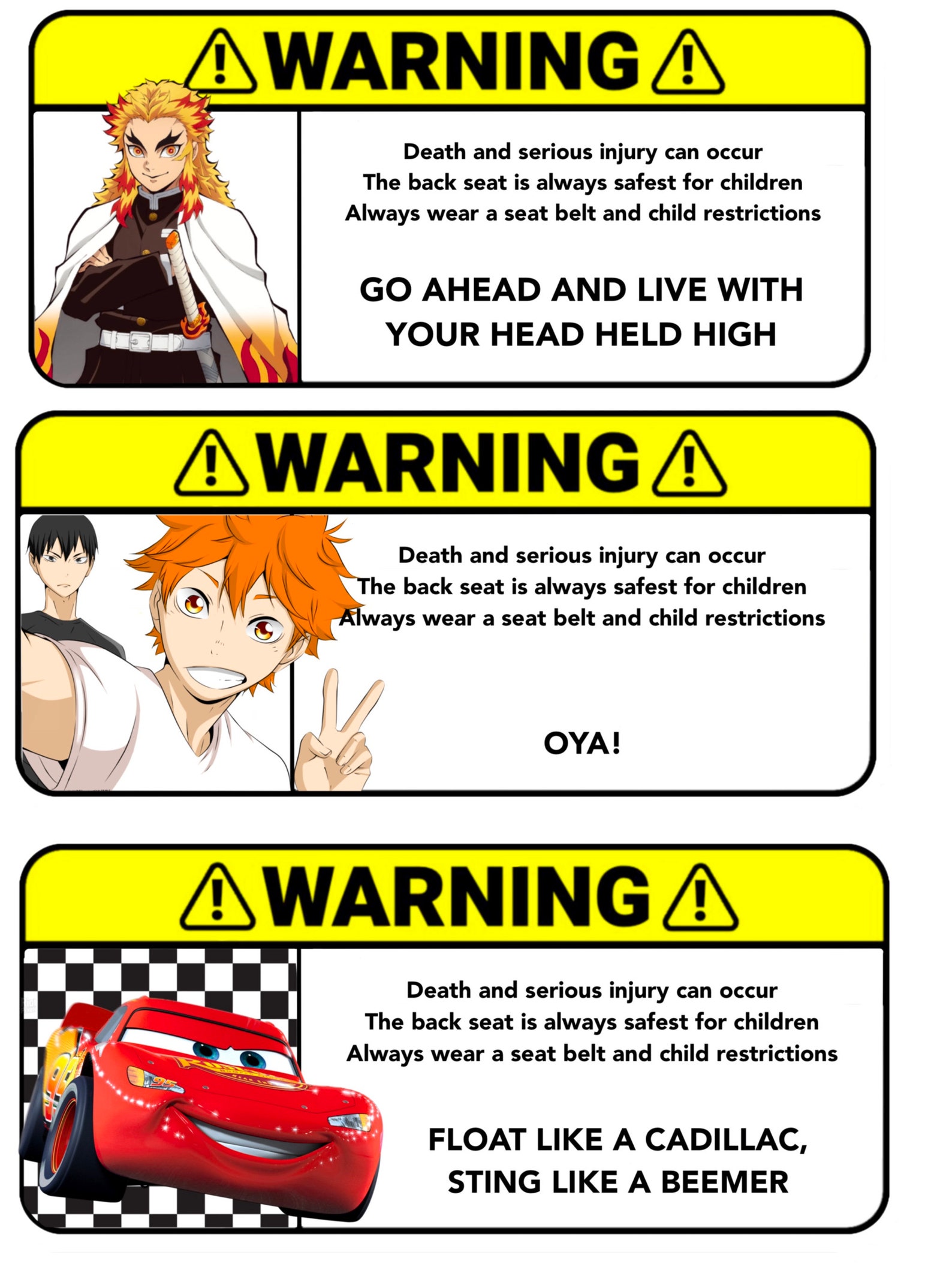 Car Warning Sticker Etsy