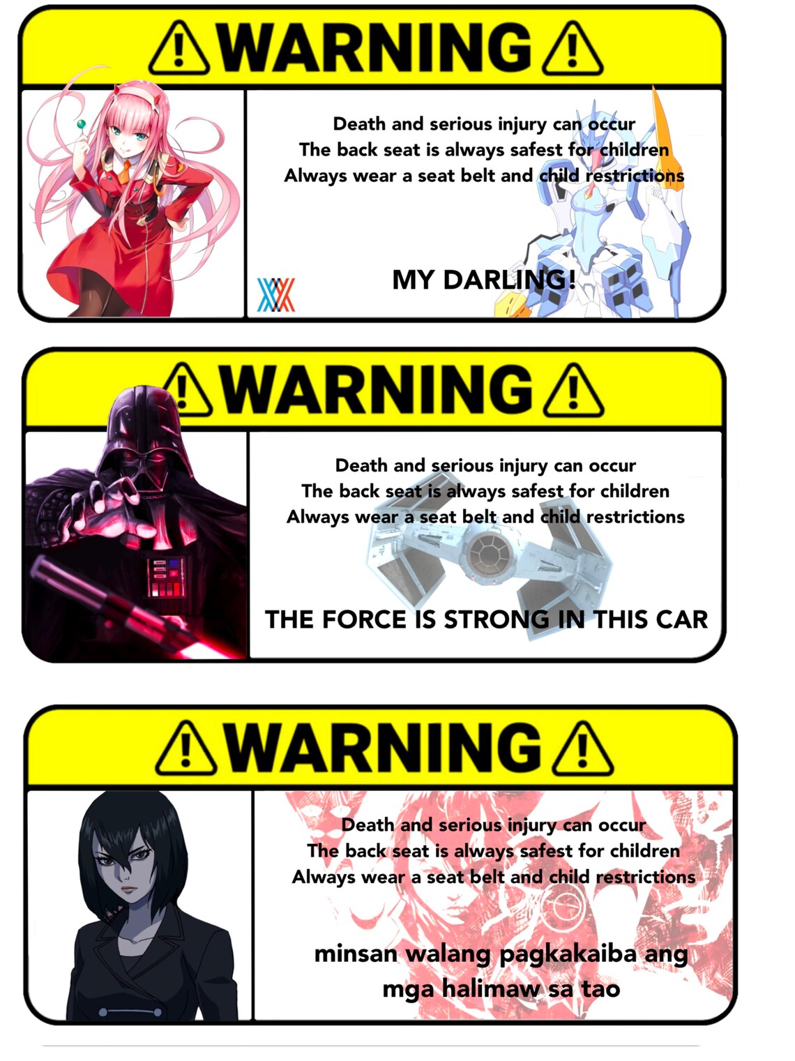 Car Warning Sticker Etsy