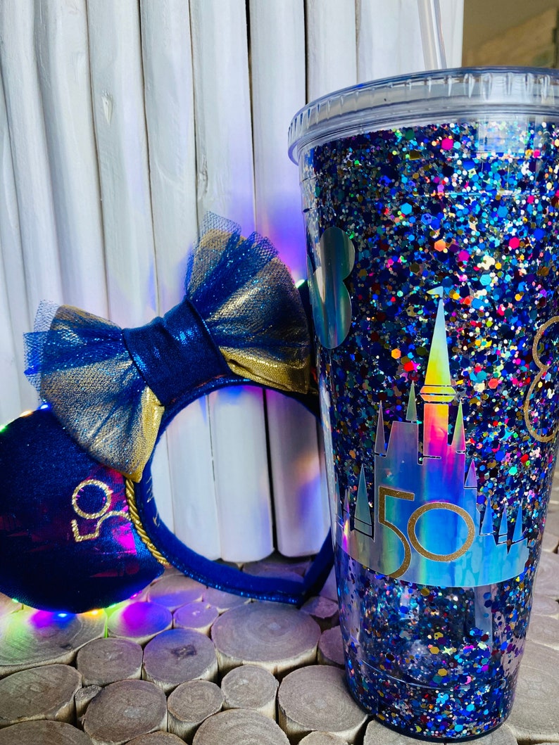 Walt Disney World 50th Anniversary 32oz Tumbler Walt Disney Etsy