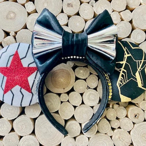 Winter Soldier Inspired Ears | Bucky Barnes Ears | Marvel Ears | Disney Ears | Mickey Ears
