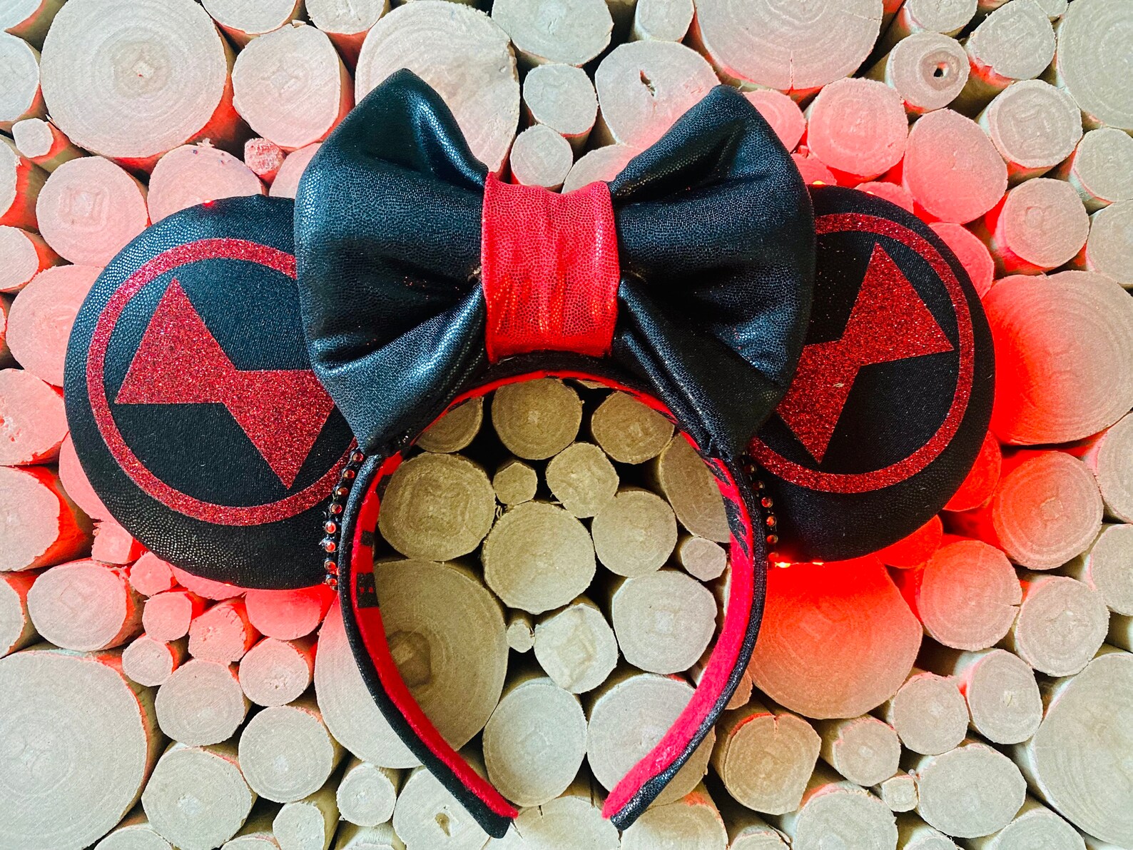 Black Widow Light up Mickey Ears Marvel Mickey Ears Disney Etsy