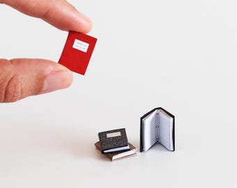 Miniature Notebook Paper, Printable School Supplies, Mini Christmas Christmas Ornament Gift