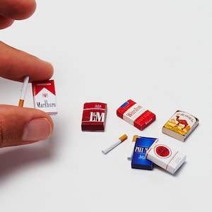Miniatyr cigarettpaket utskrivbara gör-det-själv
