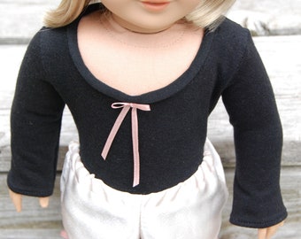 Black Shirt and Cream Cargo Pants - Coquette Outfit for American Girl Doll, 18 inch doll