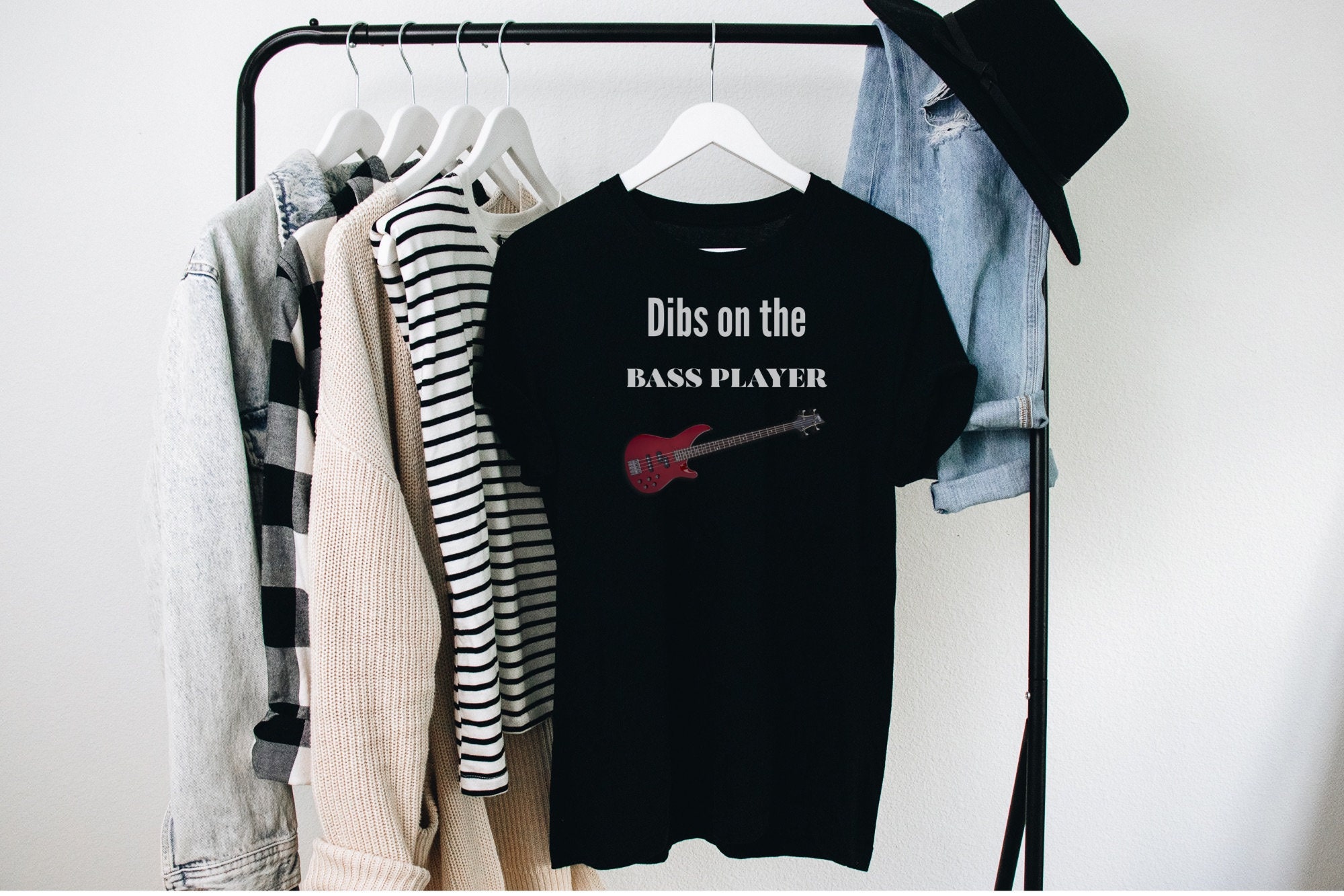 dibs on the bass player t shirt