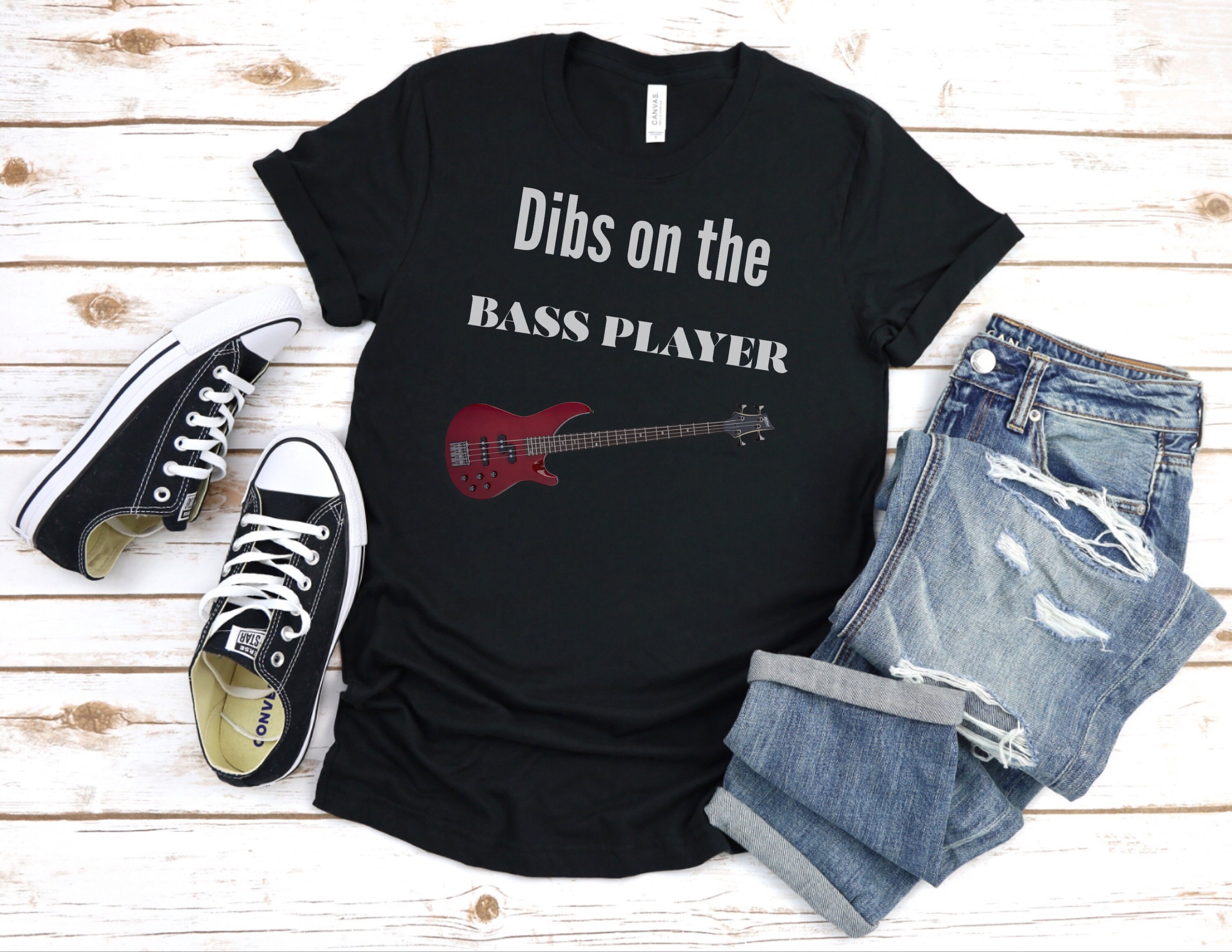 dibs on the bass player t shirt