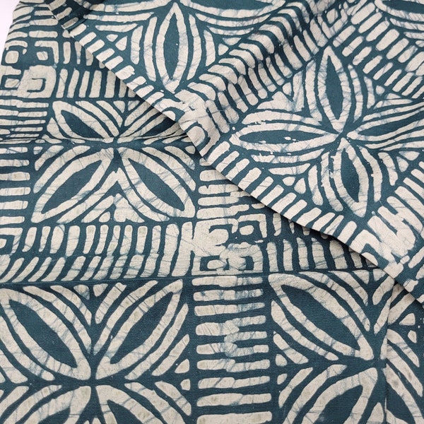African Batik Adire Tie Dye Handmade Cotton Fabric for Craft and Fashion sewing By the Yard