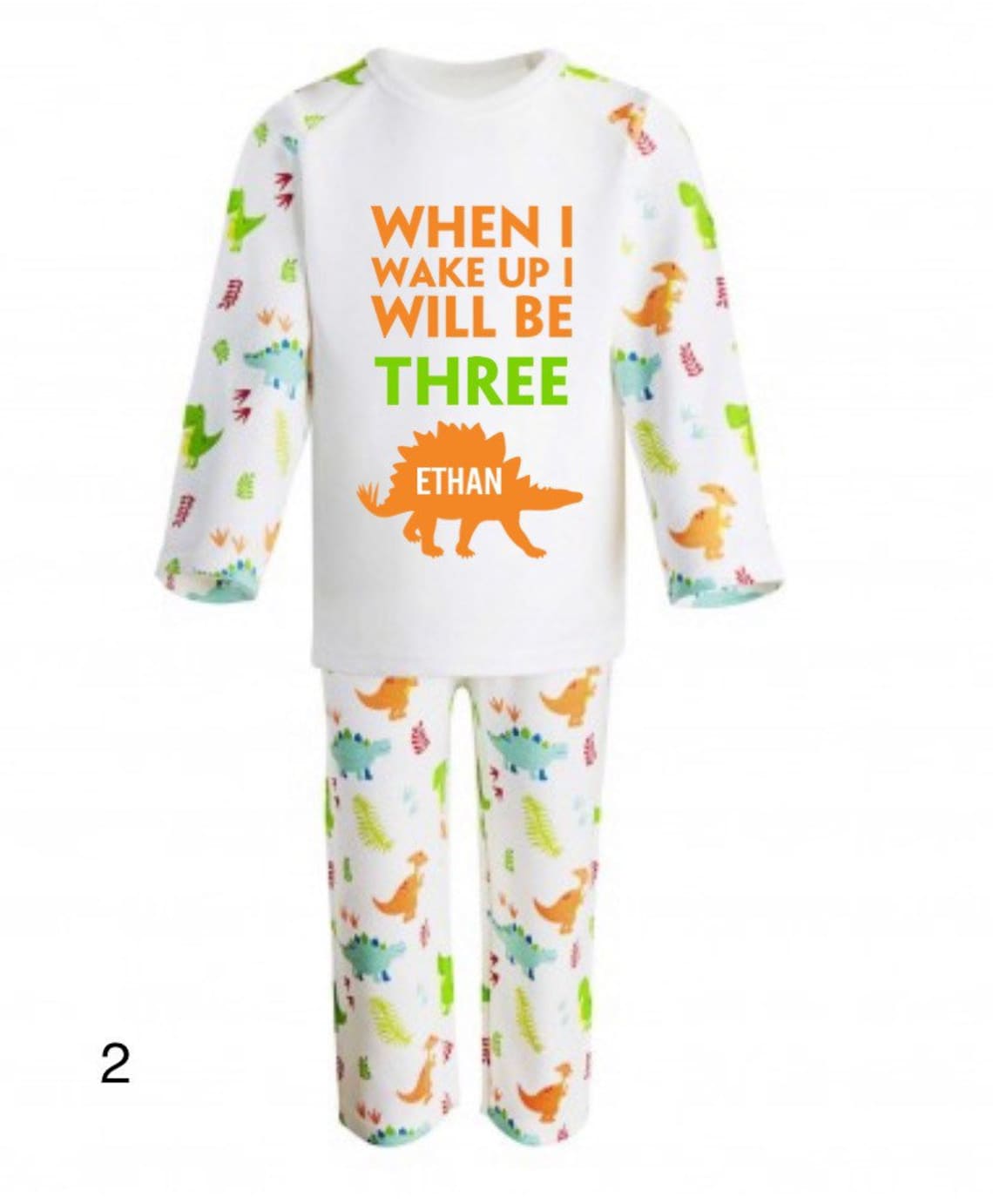 Children's Personalised Unisex Birthday Pyjama Set Kids Etsy