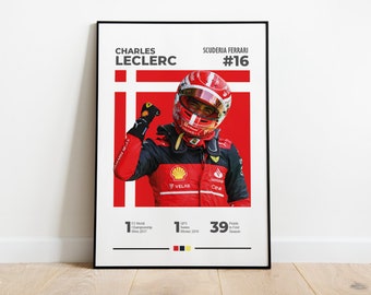 Charles Leclerc Ferrari Poster | Wall Decor