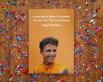 Lando Norris Birthday Card | Formula 1 | Birthday Card