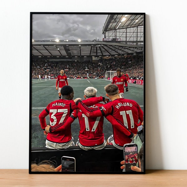 Manchester United Poster for bedroom - Football Poster, Manchester United poster gift for men, Gift for teenager