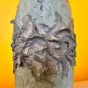 98% Upcycled/recycled Indoor Sculptured Handmade Pot Series #7 Spring at Narragansett Beach