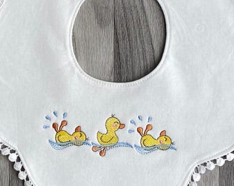 Schattige kwijlslabbetjes - zwemmende eendjes!  PRIJS IS INCLUSIEF VERZENDING!