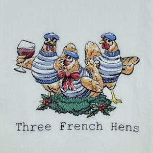 Torchon de Noël - Trois poules françaises