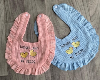 Schattige babyslabbetjes: gewoon ophangen met mijn piepgeluiden!  PRIJS IS INCLUSIEF VERZENDING!