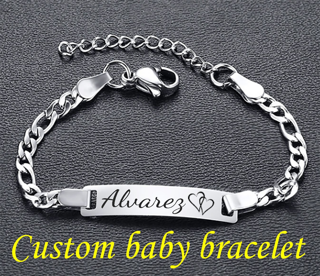 Baby Name Bar id Bracelet - Baby Gift - Personalized Gift - Custom New Born  to Children First Birthday - Design Your Own | Online gift shopping in  Pakistan
