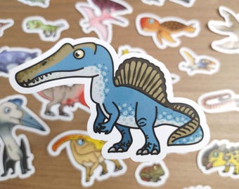 Spinosaurus Vinyl Sticker - Hand-Drawn Dino Art - Prehistoric Prints AZ
