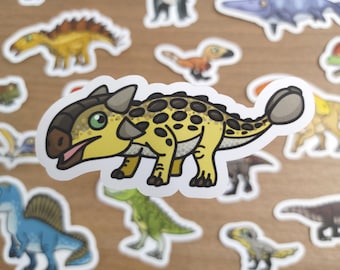 Ankylosaurus Vinyl Sticker - Hand-Drawn Dino Art - Prehistoric Prints AZ