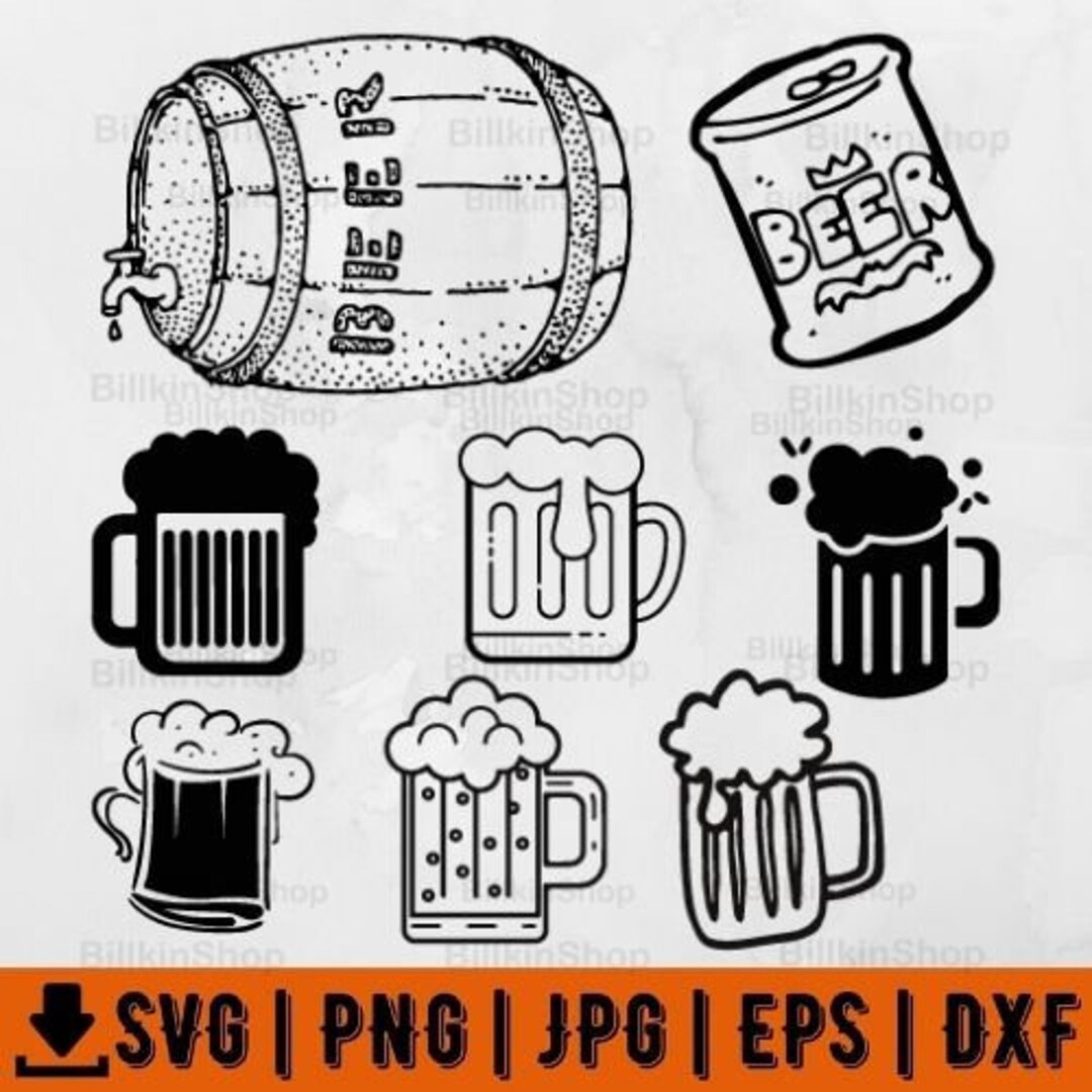 Beer SVG, Beer Jar, Beer Stein SVG, Beer Mug SVG, Cut File, Vector