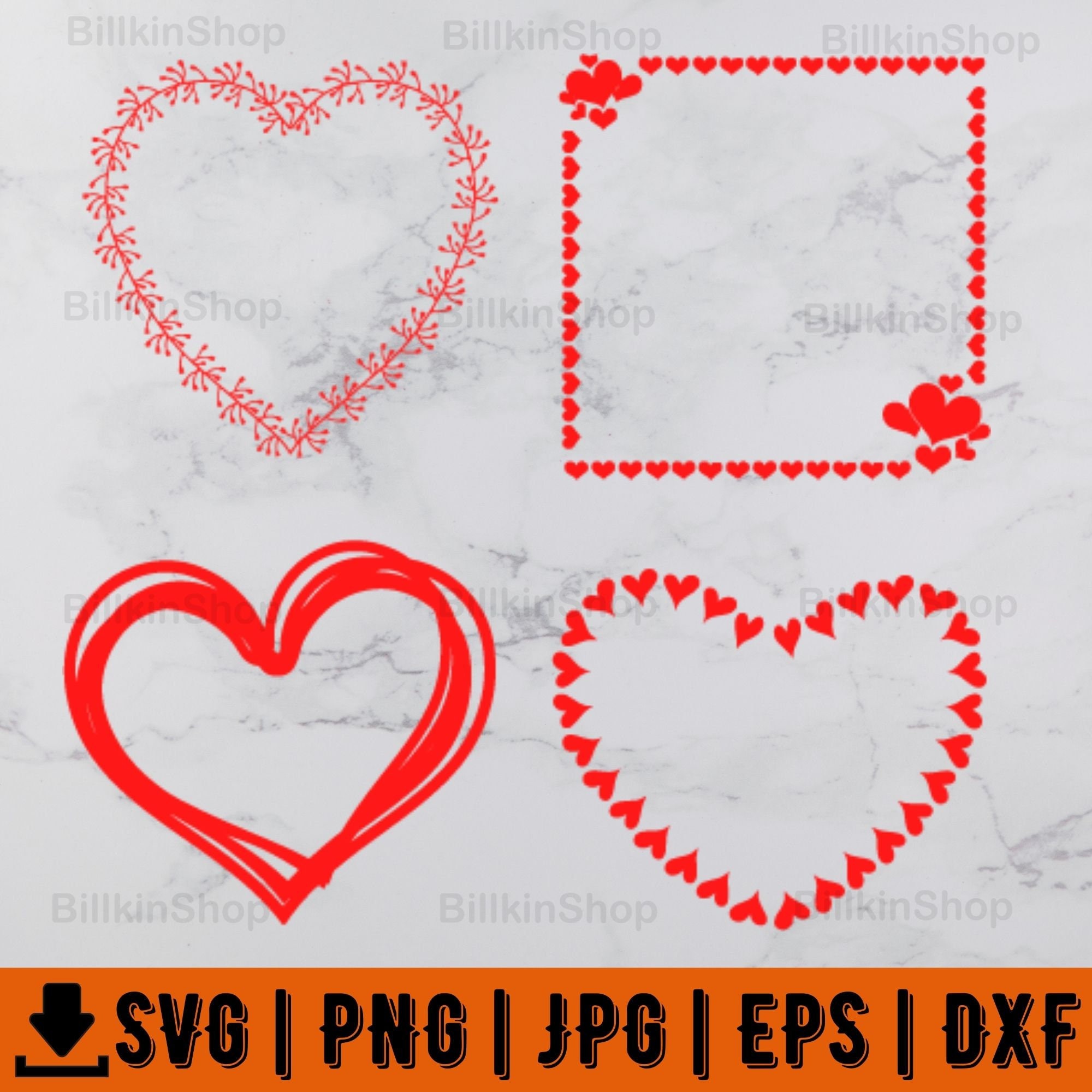 Heart Frame Svgheart Frame Circle Monogram Frame Svg heart Etsy