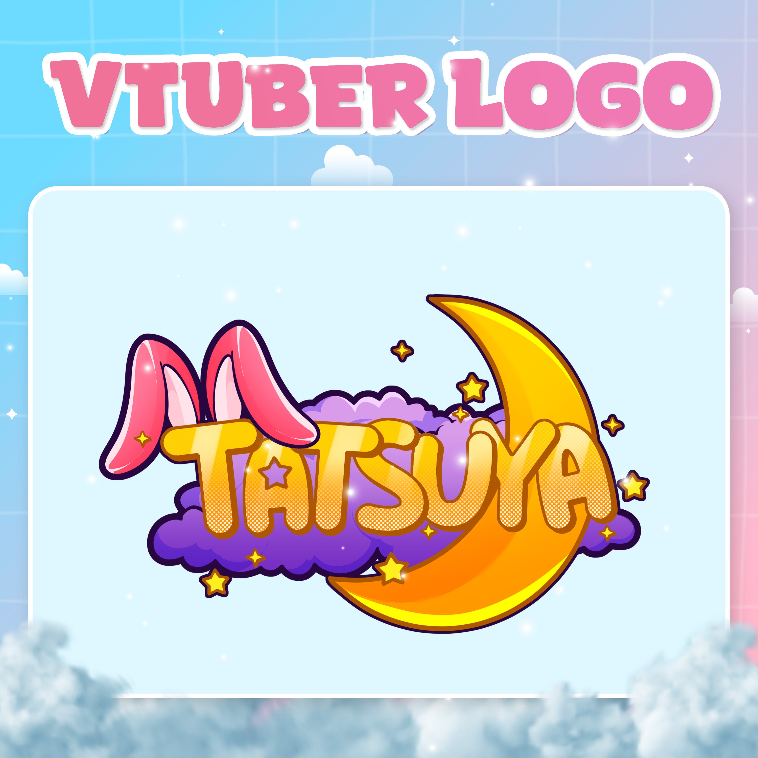 Custom Cute Vtuber Logo Pngtuber Logo Kawaii Vtuber Logo Etsy